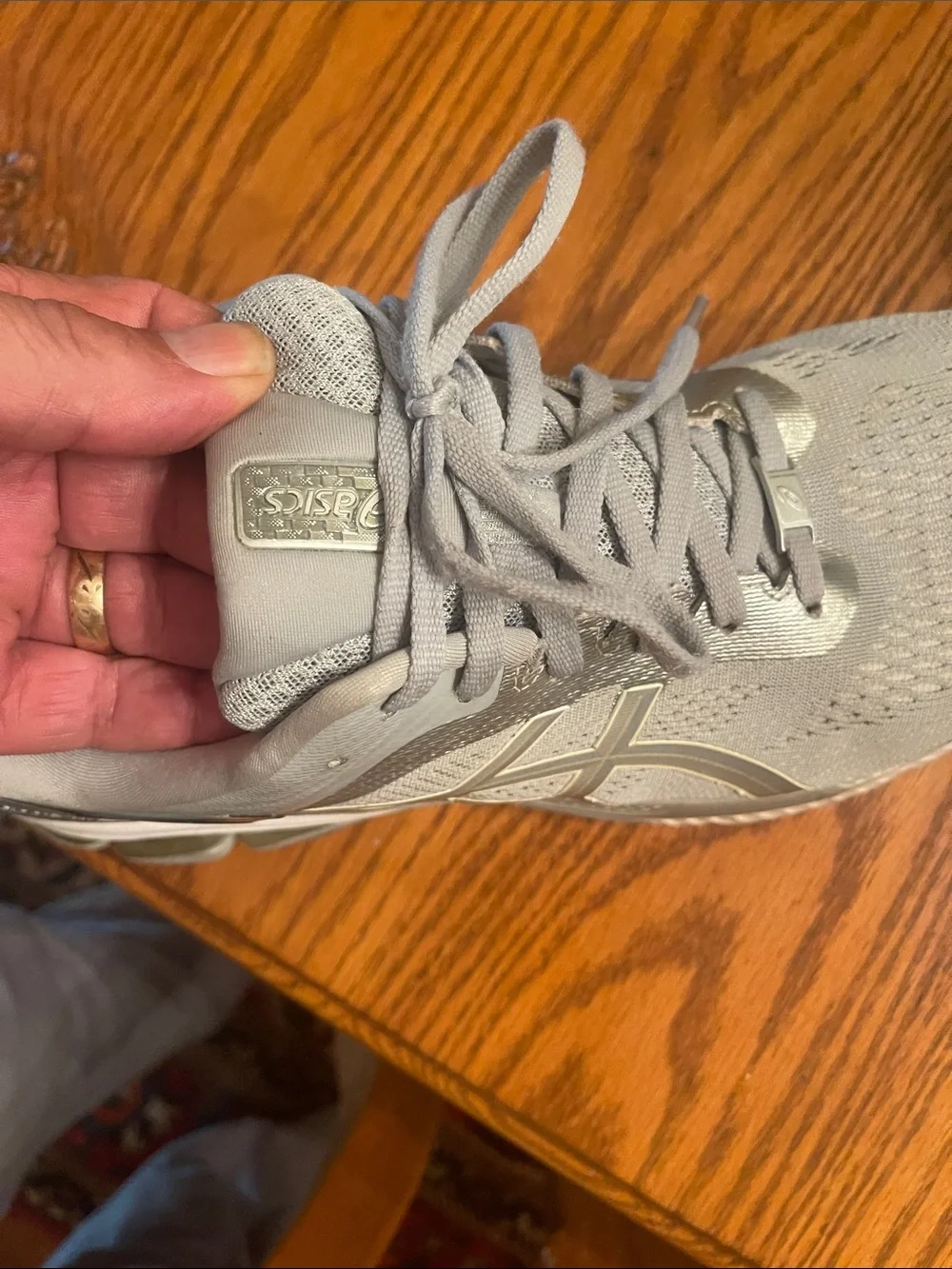 Asics Men’s Athletic Shoes in Light Gray/Silver